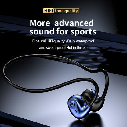 A59 Open Air Conduction Built-in Microphone Wireless Bluetooth Neckband Earphone(Grey) - Sport Earphone by buy2fix | Online Shopping UK | buy2fix