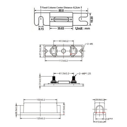 3 in 1 ANL Car Audio Modified Fuse Holder with 200A Fuse, Current:200A - Fuse by buy2fix | Online Shopping UK | buy2fix