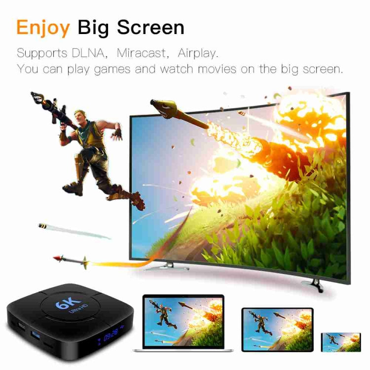 6K Ultra HD Android 12.0 Smart TV Box with Remote Control, 4GB+32GB, Allwinner H616 1.5GHZ Quad-Core(AU Plug) - Others by buy2fix | Online Shopping UK | buy2fix
