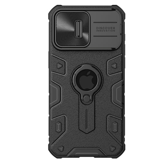 For iPhone 15 Pro NILLKIN Shockproof CamShield Armor Protective Case with Invisible Ring Holder(Black) - iPhone 15 Pro Cases by NILLKIN | Online Shopping UK | buy2fix