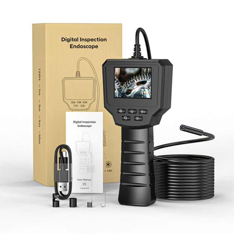 128AV 8mm Lenses Industrial Pipeline Endoscope with 2.4 inch Screen, Spec:3m Tube -  by buy2fix | Online Shopping UK | buy2fix