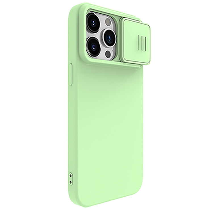 For iPhone 15 Pro NILLKIN CamShield MagSafe Liquid Silicone Phone Case(Green) - iPhone 15 Pro Cases by NILLKIN | Online Shopping UK | buy2fix