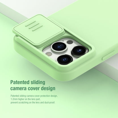 For iPhone 15 Pro NILLKIN CamShield MagSafe Liquid Silicone Phone Case(Green) - iPhone 15 Pro Cases by NILLKIN | Online Shopping UK | buy2fix