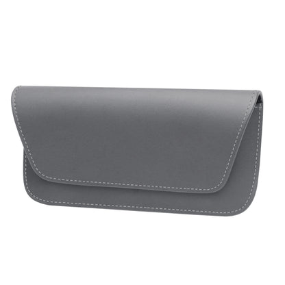 3064 Napa Texture Leather Car Glasses Storage Bag(Grey) - Sunglasses & Glasses Clips by buy2fix | Online Shopping UK | buy2fix