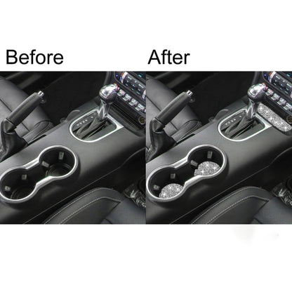 For Ford Mustang 2015-2020 Car Water Cup Holder Upper + Base Diamond Decoration Sticker, Left and Right Drive - Car Interior Mouldings by buy2fix | Online Shopping UK | buy2fix