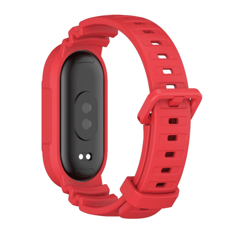 For Xiaomi Mi Band 8 MIJOBS GS Unibody Solid Color Sports Watch Band(Red) - Watch Bands by MIJOBS | Online Shopping UK | buy2fix