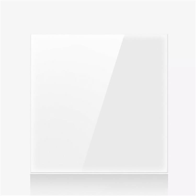 86mm Round LED Tempered Glass Switch Panel, White Round Glass, Style:Blank Panel - Consumer Electronics by buy2fix | Online Shopping UK | buy2fix