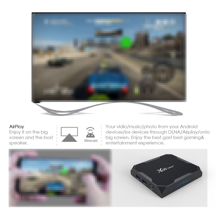 X96 max+ 4K Smart TV Box, Android 9.0, Amlogic S905X3 Quad-Core Cortex-A55,4GB+32GB, Support LAN, AV, 2.4G/5G WiFi, USBx2,TF Card, AU Plug - Consumer Electronics by Beelink | Online Shopping UK | buy2fix