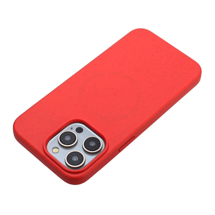 For iPhone 13 Pro Wheat MagSafe Magnetic Straw Material + TPU Phone Case(Red) - iPhone 13 Pro Cases by buy2fix | Online Shopping UK | buy2fix