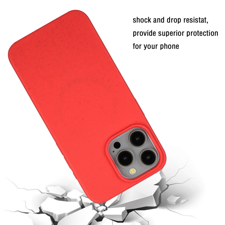 For iPhone 13 Pro Wheat MagSafe Magnetic Straw Material + TPU Phone Case(Red) - iPhone 13 Pro Cases by buy2fix | Online Shopping UK | buy2fix