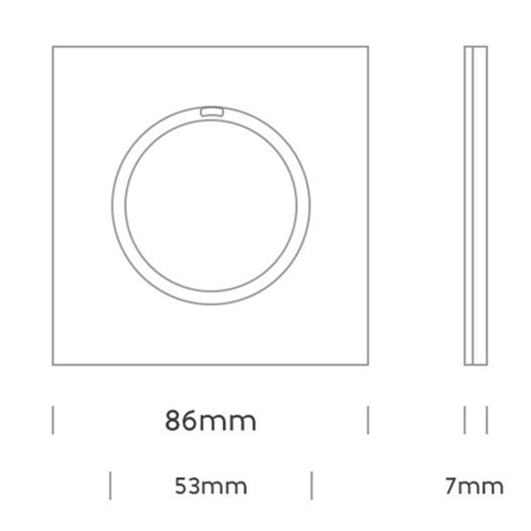 86mm Round LED Tempered Glass Switch Panel, Gold Round Glass, Style:TV Socket - Consumer Electronics by buy2fix | Online Shopping UK | buy2fix