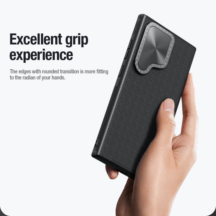 For Samsung Galaxy S24 Ultra 5G NILLKIN Textured Prop Camera Cover Holder Design Nylon MagSafe Magnetic Phone Case(Black) - Galaxy S24 Ultra 5G Cases by NILLKIN | Online Shopping UK | buy2fix