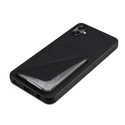 For Samsung Galaxy S23 5G Denior Imitation Calf Leather Back Phone Case with Holder(Black) - Galaxy S23 5G Cases by Denior | Online Shopping UK | buy2fix