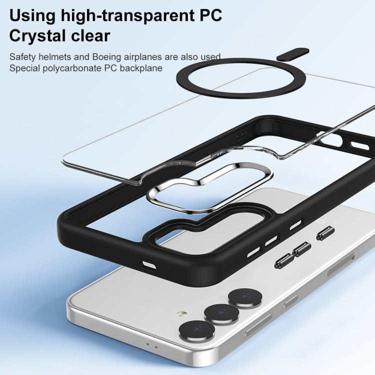 For Samsung Galaxy S24 5G MagSafe Anti-fingerprint Highly Transparent PC Phone Case(Black) - Galaxy S24 5G Cases by buy2fix | Online Shopping UK | buy2fix