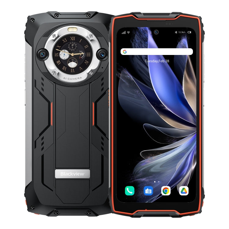 Blackview BV9300 Pro, 12GB+256GB, IP68/IP69K/MIL-STD-810H, 6.7 inch + 1.32 inch Android 13 MediaTek Helio G99 Octa Core, Network: 4G, NFC, OTG(Orange) - Blackview by Blackview | Online Shopping UK | buy2fix