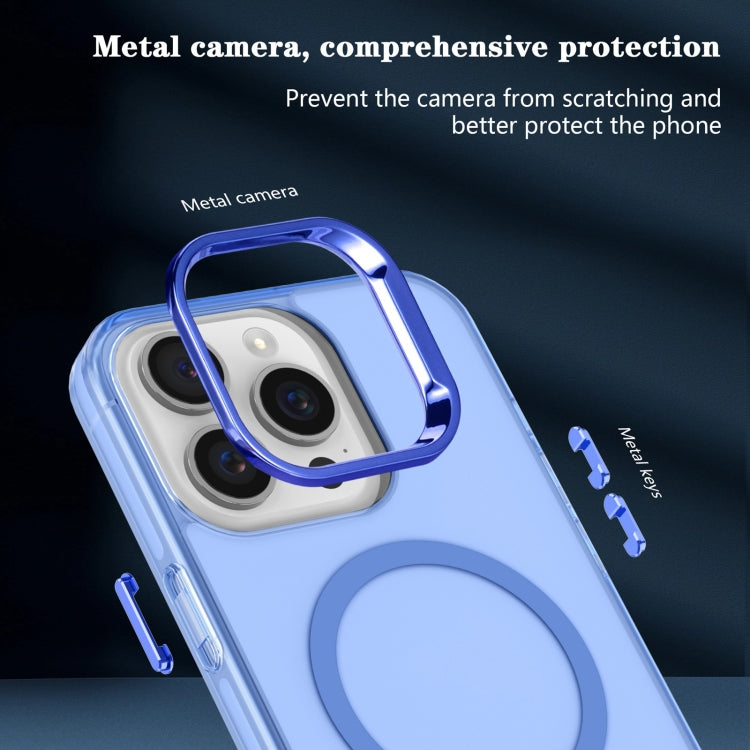 For iPhone 15 Plus Electroplated IMD Magsafe PC Hybrid TPU Phone Case(Blue) - iPhone 15 Plus Cases by buy2fix | Online Shopping UK | buy2fix