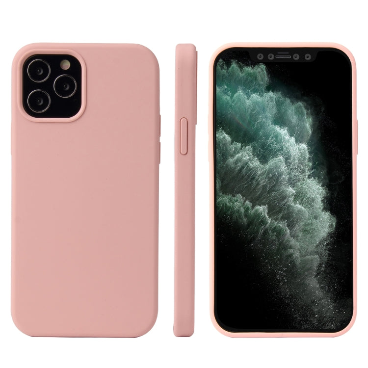 For iPhone 12 / 12 Pro Solid Color Liquid Silicone Shockproof Protective Case(White) - iPhone 12 / 12 Pro Cases by buy2fix | Online Shopping UK | buy2fix