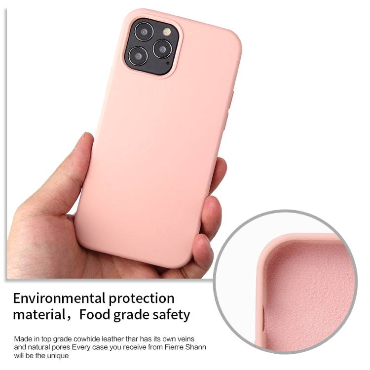 For iPhone 12 / 12 Pro Solid Color Liquid Silicone Shockproof Protective Case(Carmine) - iPhone 12 / 12 Pro Cases by buy2fix | Online Shopping UK | buy2fix