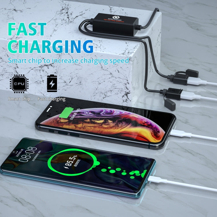 WUPP CS-1186A1 Motorcycle SAE Dual USB Fast Charging Charger - Battery Charger by WUPP | Online Shopping UK | buy2fix