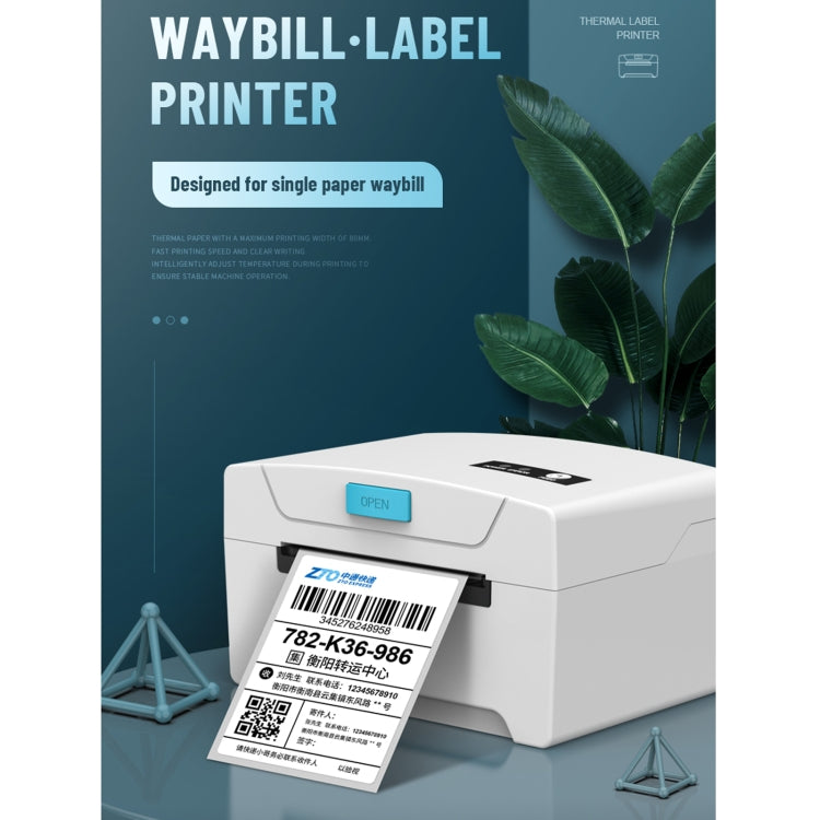 ZJ-8600 76x130 Single Paper Waybill Express Bill Label Printer, UK Plug - Consumer Electronics by buy2fix | Online Shopping UK | buy2fix