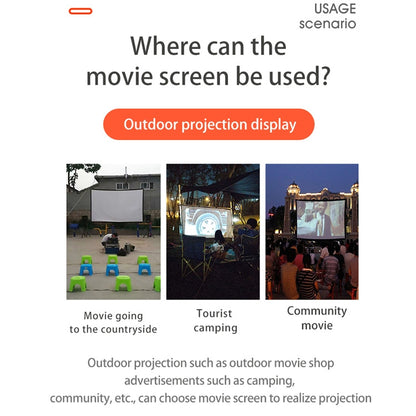 Simple Folding High Density Polyester Projector Film Curtain, Size:84 inch (4:3) Projection Area: 172x128cm - Consumer Electronics by buy2fix | Online Shopping UK | buy2fix