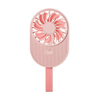 LLD-17 0.7-1.2W Ice Cream Shape Portable 2 Speed Control USB Charging Handheld Fan with Lanyard (Pink) - Consumer Electronics by buy2fix | Online Shopping UK | buy2fix