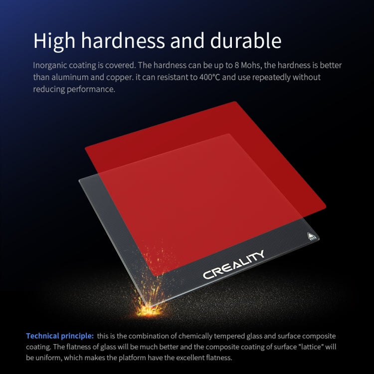 Creality Carborundum Glass Plate Platform Heated Bed Build Surface for Ender-3 3D Printer Part - Parts by Creality | Online Shopping UK | buy2fix