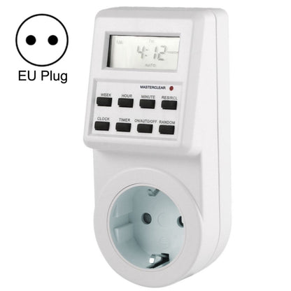 AC 230V Smart Home Plug-in LCD Display Clock Summer Time Function 12/24 Hours Changeable Timer Switch Socket, EU Plug - Consumer Electronics by buy2fix | Online Shopping UK | buy2fix