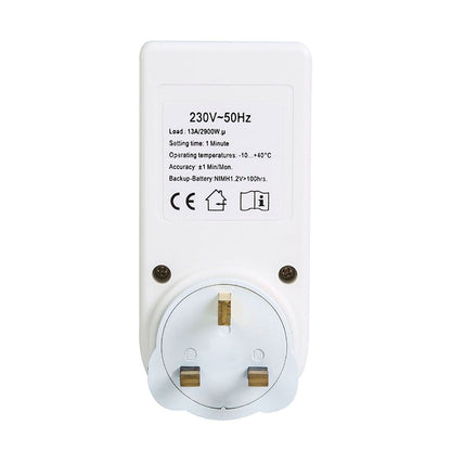 AC 230V Smart Home Plug-in LCD Display Clock Summer Time Function 12/24 Hours Changeable Timer Switch Socket, UK Plug - Consumer Electronics by buy2fix | Online Shopping UK | buy2fix