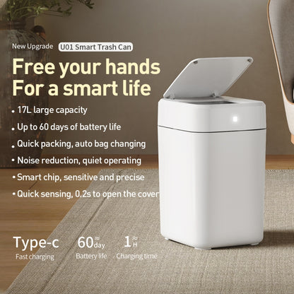 WK U01 Smart Trash Can, Capacity: 17L - Trash Bin & Bags by WK | Online Shopping UK | buy2fix