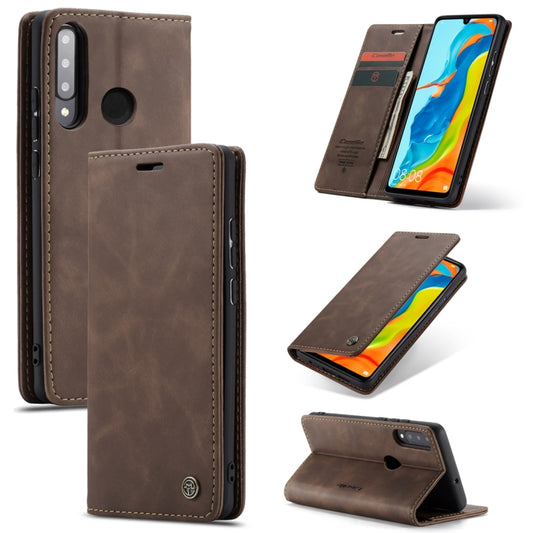 CaseMe-013 Multifunctional Retro Frosted Horizontal Flip Leather Case for Huawei P30 Lite, with Card Slot & Holder & Wallet (Coffee) - Huawei Cases by CaseMe | Online Shopping UK | buy2fix