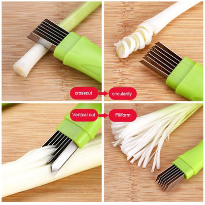 Kitchen Tool Manual Stainless Steel Filate Circle Shape Green Onion Slicer - Home & Garden by buy2fix | Online Shopping UK | buy2fix