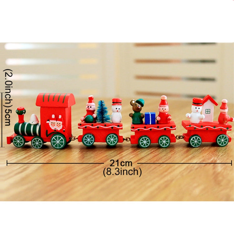 Christmas Dinner Table Decoration, Wooden Trains Children Kindergarten Christmas Decoration Ornaments Gifts (White) - Ornaments by buy2fix | Online Shopping UK | buy2fix