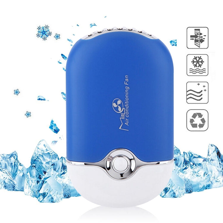 Portable Mini USB Charging Air Conditioner Refrigerating Handheld Small Fan (Blue) - Consumer Electronics by buy2fix | Online Shopping UK | buy2fix