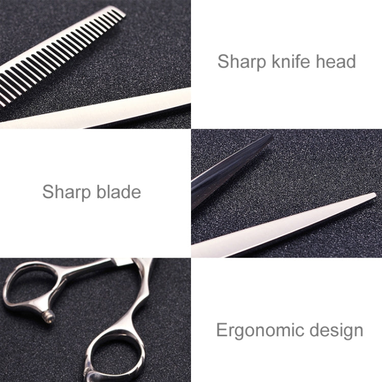 Fashion Durable Sharp Hairdressing Hair Cutting Shears/Scissors and Barber Thinning Tooth Shear(Silver Thinning scissor) - Hair Trimmer by buy2fix | Online Shopping UK | buy2fix