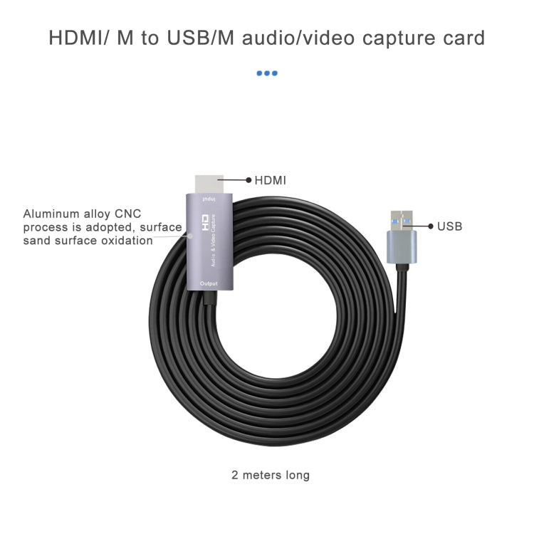 Z36 HDMI Male to USB Male HD Video Capture Card, Cable Length: 2m - Consumer Electronics by buy2fix | Online Shopping UK | buy2fix