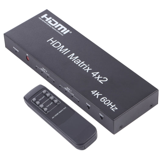 HDMI 4x2 Matrix Switcher / Splitter with Remote Controller, Support ARC / MHL / 4Kx2K / 3D, 4 Ports HDMI Input, 2 Ports HDMI Output -  by buy2fix | Online Shopping UK | buy2fix