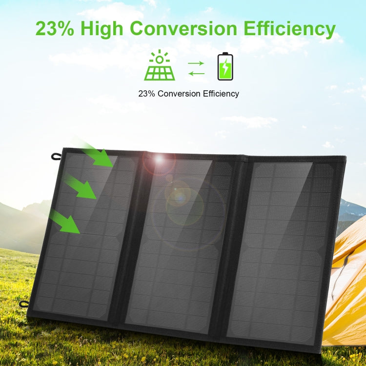 HAWEEL 18W 3 Panels Foldable Solar Panel Charger Bag with 5V / 3.1A Max Dual USB Ports, Support QC3.0 and AFC - Charger by HAWEEL | Online Shopping UK | buy2fix