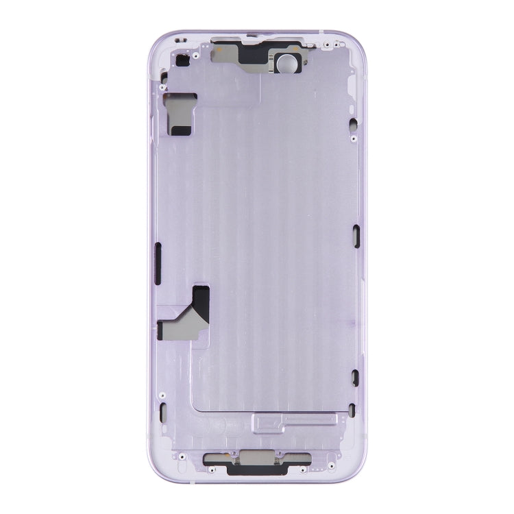 For iPhone 14 Battery Back Cover with Middle Frame / Side Keys(Purple) - Repair & Spare Parts by buy2fix | Online Shopping UK | buy2fix