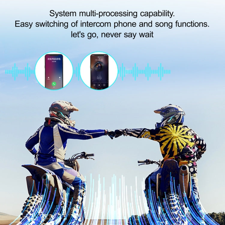 Hysnox HY-02 Bluetooth 5.0 Motorcycle Helmet Headset 2000M 6 Riders Intercom Headset (Gold) - Consumer Electronics by buy2fix | Online Shopping UK | buy2fix