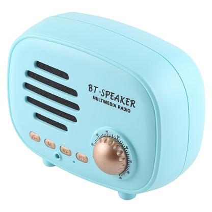 Q108 Retro Mini Wireless Bluetooth Speaker, Support Hands-free / TF Card / U disk / FM(Blue) - Mini Speaker by buy2fix | Online Shopping UK | buy2fix