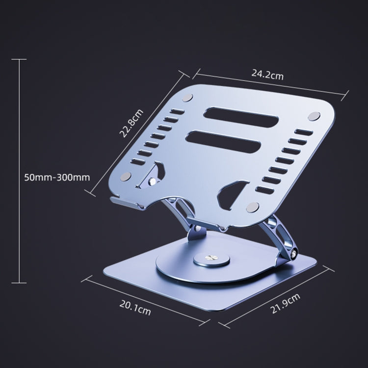 R- JUST HZ08-1 Rotating Two Holes Lifting Laptop Stand (Silver) - MacBook Holder by R-JUST | Online Shopping UK | buy2fix