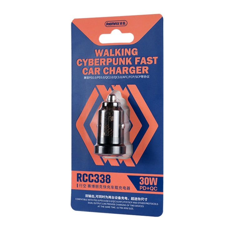 REMAX RCC338 Walking Series 2 in 1 Car 30W PD Fast Charger - Car Charger by REMAX | Online Shopping UK | buy2fix