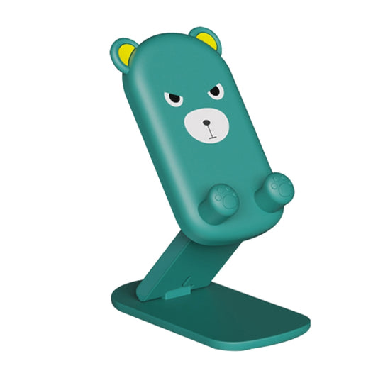 DK-XX-111 Cartoon Animal Retractable Phone Lazy Bracket Foldable Desktop Holder(Green) - Desktop Holder by buy2fix | Online Shopping UK | buy2fix
