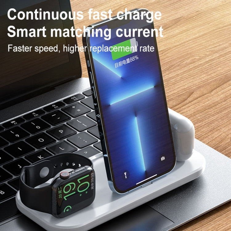 A32 3 in 1 Quick Wireless Charger for iPhone, iWatch, AirPods(Black) - Multifunction Charger by buy2fix | Online Shopping UK | buy2fix