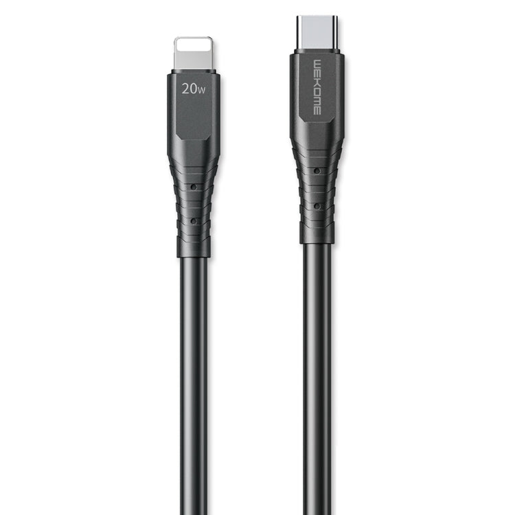 WK WDC-154 Type-C / USB-C to 8 Pin PD 20W Fast Charging Data Cable, Length: 1m(Black) - Normal Style Cable by WK | Online Shopping UK | buy2fix