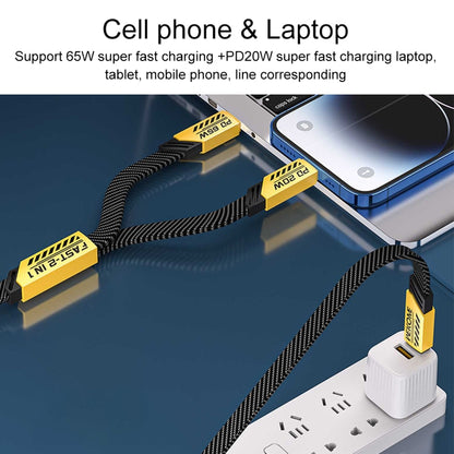 WK WDC-190a Mech Series 6A USB to USB-C/Type-C Fast Charge Data Cable, Length: 1m(Yellow) -  by WK | Online Shopping UK | buy2fix