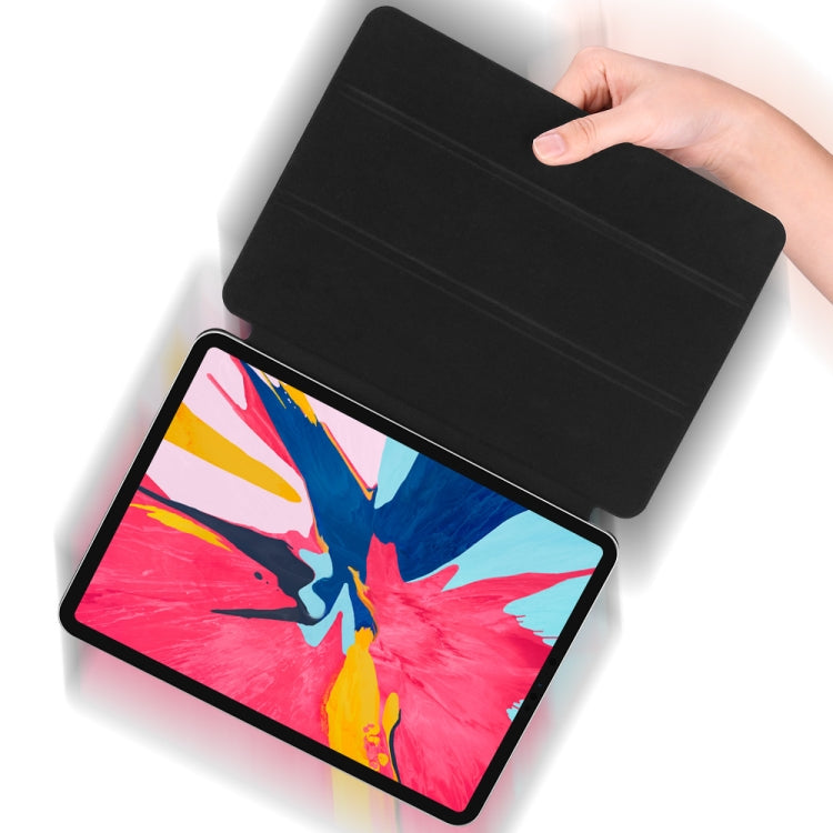 Horizontal Flip Ultra-thin Double-sided Clip Magnetic PU Leather Case for iPad Pro 11 inch (2018) / iPad Air (2020) 10.9, with Three-folding Holder & Sleep / Wake-up Function(Black) - iPad Pro 11 (2018) Cases by buy2fix | Online Shopping UK | buy2fix