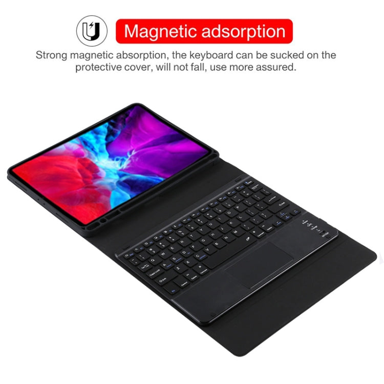 TG11BC Detachable Bluetooth Black Keyboard Microfiber Leather Tablet Case for iPad Pro 11 inch (2020), with Touchpad & Pen Slot & Holder (Black) - For iPad Pro by buy2fix | Online Shopping UK | buy2fix