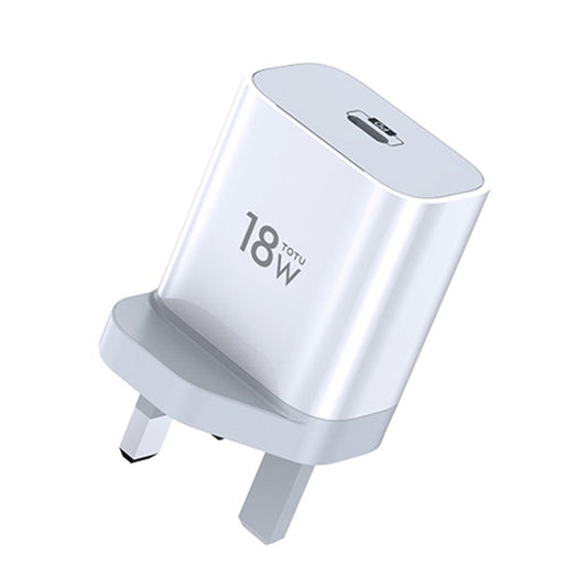 TOTUDESIGN Minimal Series CACQ-05 PD 18W Single USB-C / Type-C Port Travel Charger, UK Plug - Apple Accessories by TOTUDESIGN | Online Shopping UK | buy2fix